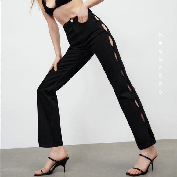 Zara Denim - Zara Cut Out Straight Jeans
